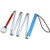 7-Section Aluminum Blind Cane,Reflective White and Red, Folding Walking Stick for Blind People (Blue Handle, 140cm (55 inch))