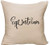 EVH Equestrian Cursive Horseshoe Horse Stable Rider Cowboy Cowgirl Decorative Throw Pillow Cover 18 x 18 Beige Funny Gift