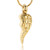 Angel Wing Ashes Pendant Cremation Jewelry Urn Necklace Keepsakes Memorial Lockets for Ashes -Gold-Right-