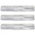 Criditpid Universal Stainless Steel Heat Plate Shield Flame Tamer Replacement for Brinkmann, Charbroil, Weber, Chargriller, 3-Pack Burner Cover for Charbroil Grill, Extends from 11.75" up to 21" L