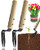 Oruuum 2 Pack Weeder Tool with Wooden Handle, Weeder Tool for Garden Puller Hand Tool Weed Picker Weeding Fork Weed Remover Tools