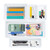 5Pcs Expandable Desk Drawer Organizer Trays, KMOTASUO Adjustable Junk Drawer Organizer Dividers, Interlocking Separators Storage Bins Container for Kitchen Bathroom Office Vanity Bedroom Dresser