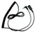 Voistek A2PQD25MM Quick Disconnect QD to 2.5mm Telephone Headset Adapter Cable Coiled for Plantronics Headset to Cisco Linksys SPA Polycom Grandstream Panasonic Zultys  and  Gigaset Office IP  and  Many Cordless Dect Phones with sthandard 2.5mm Headset Jack