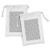 Lunarable Volleyball Fabric Pouch Set of 2, 3 Dimensional White Balls Sports Equipment Digital Composition Team Event, Small Drawstring Bag for Toiletries Masks and Favors, 9" x 6", Pale Grey