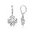 Sterling Silver Diamond-cut Celtic Heart Love Knot Leverback Earrings