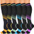 Compression Socks for Women and Men, 6 Pairs Circulation Stockings 20-30mmHG Best Support for Running,Athletic,Flight Travel