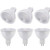 DiCUNO GU5.3 MR16 LED Bulb, Non-dimmable 12V Bi-Pin Light Bulb, Natural White 4000K, 500LM, 5W Spotlight Bulb, 50W Halogen Replacement for Track Lighting, Recessed Lighting, 6 Pack