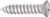AMZ Clips And Fasteners 1008 X 3/4 Phillips Oval 6 Head Tapping Screw Chrome