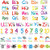 6 Sheets Alphabet Number Color Weather Learning Educational Wall Decals Peel and Stick Alphabet Wall Stickers Educational Classroom Stickers for Kids Playroom Bedroom Decorations