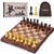 ColorGo Magnetic Travel Chess Set with 2 Extra Queens and Folding Games Board for Kids and Adults