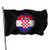 AIFRIS Croatia Flag Soccer Decorative Home Outdoor Flags 3 X 5 Ft Outdoor Flags Banner Breeze Flag