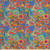 Lunarable Asian Fabric by The Yard, Colorful Paisley Floral Pattern Classical Ornamental Medieval Ancient Ethnic Art, Decorative Fabric for Upholstery and Home Accents, 2 Yards, Multicolor