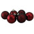 Northlight WY00754 Burgundy Glass Ball Christmas Ornament Set, 3.25"