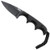 CRKT Compact Fixed Blade Knife: Minimalist Black Drop Point Neck Knife, Folts Utility Knife with Stonewashed Blade, G10 Handle and Nylon Sheath 2384K