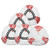 4 Pack Mop Head Replacement Microfiber Spin Mop Refill 360 Easy Cleaning Mop Replacement Heads Mop Refills -Red  and  White-