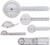 Finger Goniometer, 6 Pcs Include 6 8 12 Inch Angle Ruler Protractor 360 Degree Body Measuring Tape Spinal Goniometer Finger Goniometer Protractor Ruler