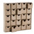 DARICE Unfinished Paper Mache Box Organizer with 25 compartments: 11 x 11, Natural
