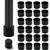 1 1/2'' Patio Furniture Chair Glides, Round Cup Patio Insert Wrought Iron Glide End Black Cap Protector for Outdoor Tables Chair Leg - 25 Pack