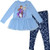 Disney Frozen Big Girls Elsa Anna Olaf T-Shirt and Tulle Leggings Set 7-8 Light Blue