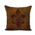 Awowee Flax Throw Pillow Cover Warm Earth Brown Old and Faded Fleur De Lis 20x20 Inches Pillowcase Home Decor Square Cotton Linen Pillow Case Cushion Cover