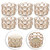 OwnMy Set of 6 Gold Crystal Tea Light Candle Holders Small Bowl Votive Candle Holders, Decorative Tealight Holders Pillar Candle Stands Candle Centerpieces for Dining Table Wedding Party Home Decor
