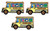 Umama Patch Set of 3 Back to School Bus Yellow Patch Animal Bus Iron on Patches for Kids Clothing Sew on Appliques Dress Clothes Backpacks Vest Jeans Jackets Hats