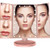 Liuy Makeup Mirror 22 Led Vanity Mirror with Lights, 1x 2X 3X Magnification, Touch Screen Switch, 180 Degree Rotation, Dual Power Supply, Portable Trifold Makeup Mirror -Pink-