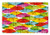 Ambesonne Modern Pet Mat for Food and Water, Colorful Umbrella in Vibrant Tones Abstract Rain Themed Display, Rectangle Non-Slip Rubber Mat for Dogs and Cats, Multicolor