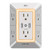 Multi Plug Outlet, Surge Protector, POWLIGHT 6-Outlet Extender with 2 USB Ports , 3-Sided Power Strip with Adapter Spaced Outlets, ETL Listed -Grey-