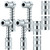 Frienda 4 Pieces 90 Degree Grease Coupler Adapter Grease Coupler Adapter Silver Coupler Adapters with Sleeves, 3 Jaw Angle Grease Fitting Tool for Auto, Farm, Truck and Other Industrial Use