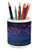 Ambesonne Space Pencil Pen Holder, Milky Way Themed Dark Matter with Star Field Sci Fi Travel Display Artwork Print, Printed Ceramic Pencil Pen Holder for Desk Office Accessory, Magenta Blue