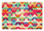 Ambesonne Indie Pet Mat for Food and Water, Abstract Vibrant Colorful Triangles Overlap Geometric Design with Display, Rectangle Non-Slip Rubber Mat for Dogs and Cats, Multicolor
