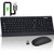 Wireless Keyboard and Mouse Combo, CHONCHOW 2.4GHz USB Ergonomic Full Size Rechargeable Wireless Keyboard with Numeric Keyboard for Computer PC Laptop Desktop Windows Mac Notebook