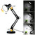 Clamp LED Desk Lamp, Architect Metal Swing Arm Table Lights with Eye-Caring Dimmable Bulbs, Clamp and Base for Work Task Drafting and Reading