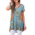 AWULIFFAN Women's Summer Short Sleeve T-Shirt Short Sleeve Sleepwear Tunic Tops Blouse Shirts?Flower Multiple Blue,XX-Large?