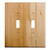 Sierra Lifestyles Traditional Switch Plate, 2 Toggle, Rustic Switch Plate Hickory