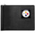 NFL Siskiyou Sports Mens Pittsburgh Steelers Leather Bill Clip Wallet One Size Black NFL Siskiyou Sports Mens Pittsburgh Steelers Leather Bill Clip Wallet One Size Black