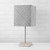Urban Shop Fabric Grey Shade Metallic Base Lamp