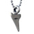 Tribal Surfer Jewelry Maori Hawaiian Polynesian Fake Shark Tooth made from metal Pewter Men's Pendant Necklace Protection Amulet Wealth Money Lucky Charm Safe Travel Talisman w Silver Ball Chain