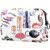 Women Makeup Bag,Cosmetic Storage Bag Japanese cat fan cherry blossom for Travel,Cosmetics Organizer