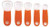 Joie Measuring Spoons 5 Pc Set Orange Green Red Kitchen Baking Tool Spoon -Orange-