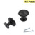 15 Pack Kitchen Cabinet Knobs Black Mushroom Cabinet Door Knobs - Peaha 6050BK Round Knobs for Dresser Drawers 1.1 Diameter Drawer Knobs