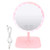 Make Up Mirror, USB Charging 3 Color Light Desktop Cosmetic Mirror Adjustable LED Makeup Mirror for Make Up and Facial Care-Pink-