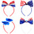 Patriotic Head Boppers Headband, 4th of July Head Boppers with Bow Sequin, Bow Headband Party Favors Supplies for Parade Celebration Independence Day Memorial Day, 4 Pack