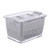 Hemoton Food Storage Containers Stackable Refrigerator Organizer Keeper Fridge Produce Saver Draining Crisper with Strainers for Fruits Vegetables Grey