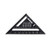 QUQUTWO 7/12Inch Aluminium Triangular Measuring Ruler Woodworking Carpenter Square Angle Black