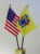 New Jersey State and United States Friendship Table Flag Display 25cm -10"-