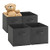 NesTidy 13x13x13 Fabric Storage Cubes, Foldable Storage Cubes Organizer with Handle, Cubes Storage Bins for Closet and Shelf, Black - Pack of 4