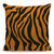 Wozukia Texture Tiger Pillow Case Orange Stripe Repeated Black Jungle on Abstract Line Background Cover 16 X 16 Inches Cotton Linen Throw Pillowcase Cushion Cover Sofa Home