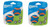 Chuckit Ultra Squeaker Dog Ball High Bounce Blue/Orange 3 Sizes, 2 Pack